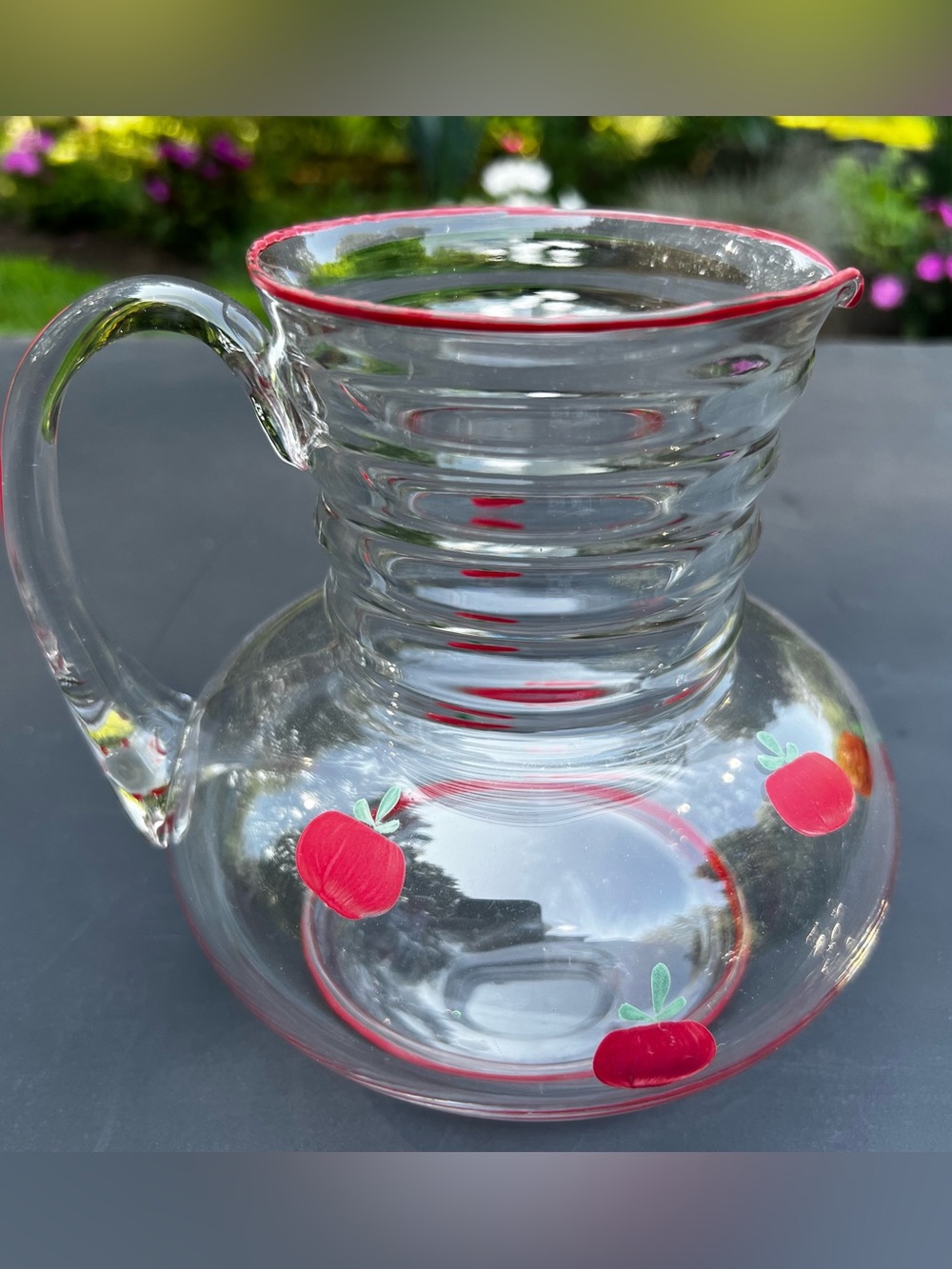 MCM HAND-PAINTED TOMATO JUICE PITCHER